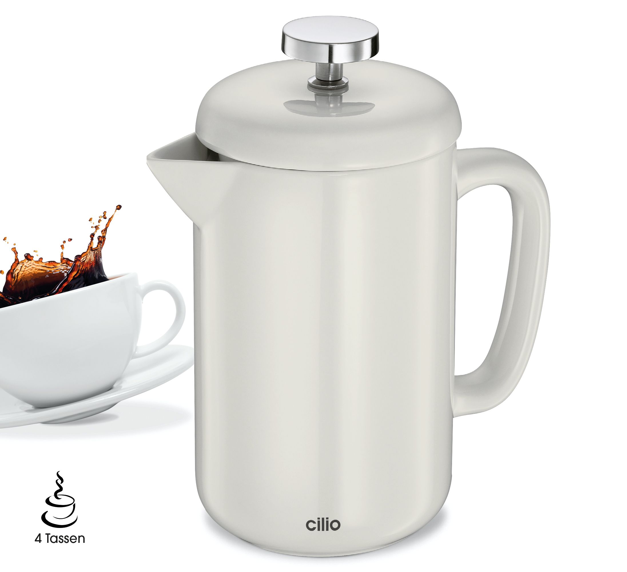 343373 BIANCA Super Retro stlačovací kávovar 500 ml. Je ideální pro nekomplikovanou a individuální přípravu kávy, čaje nebo cold brew kávy. Vysoká kvalita jako vždy (3)